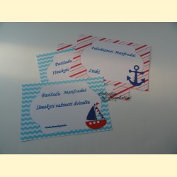 Palinkėjimų-Pažadų kortelės "Mažasis Jūreivis"