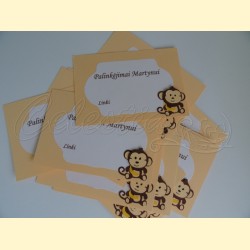 Palinkėjimų-Pažadų kortelės "Beždžioniukas"