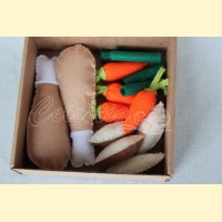 Žaislinio maisto rinkinys "Vištiena su daržovėmis"