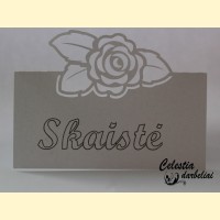 Stalo kortelė "Rožė"